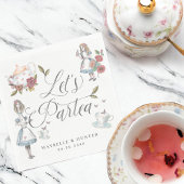 Laten we Partea Fairytale Alice in Wonderland Stor Servet