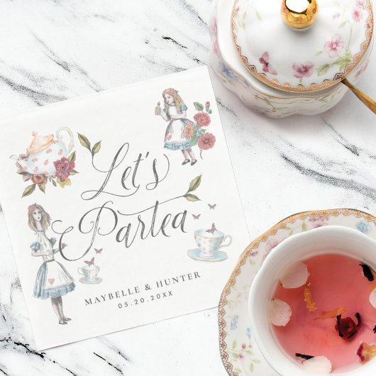 Laten we Partea Fairytale Alice in Wonderland Stor Servet
