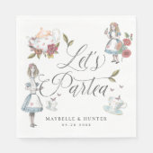 Laten we Partea Fairytale Alice in Wonderland Stor Servet (Voorkant)