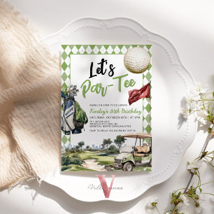 Laten we ParTee Adult Golf verjaardagsfeestje uitn Kaart