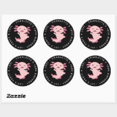 Laten we Partij A Lotl Axolotl Birthday Ronde Sticker (Vel)