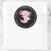 Laten we Partij A Lotl Axolotl Birthday Ronde Sticker (Tas)