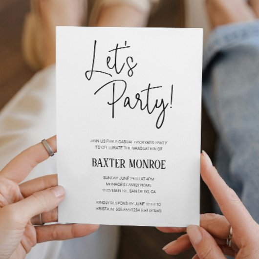 Laten we partij Casual achtertuin-opleiding Kaart