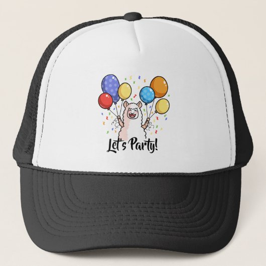 Laten we Partij Llama Trucker Pet (Voorkant)
