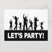 Laten we Partij Uitnodiging Briefkaart (Voorkant)