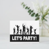 Laten we Partij Uitnodiging Briefkaart (Staand voorkant)