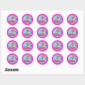 LATEN WE PARTIJ ZIJN! Birthday Stickers met Pinky (Vel)