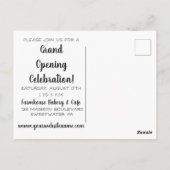 Laten we partijbevorderende zwarte en witte Uitnod Briefkaart (Achterkant)