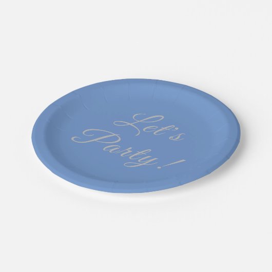 Laten we partijblauw 7-inch bord (Gekanteld)