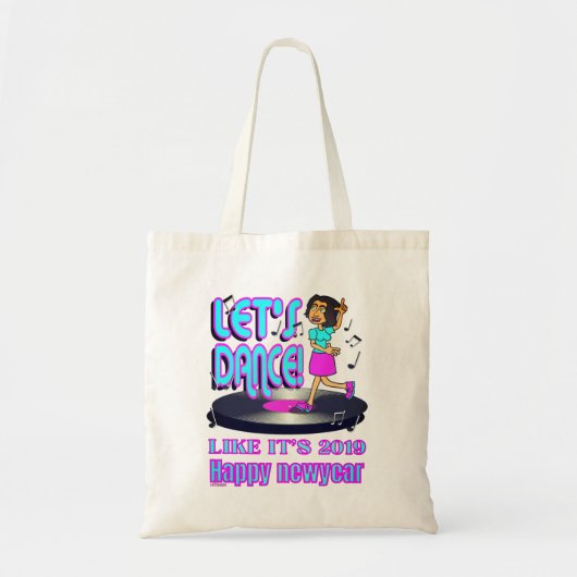 LATEN WE PARTIJEN ZOALS HET 2019 grappige, gelukki Tote Bag (Voorkant)