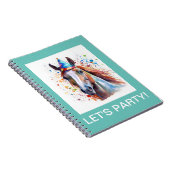 Laten we Party paardenliefhebbers spiraal notitieb Notitieboek (Rechterzijde)