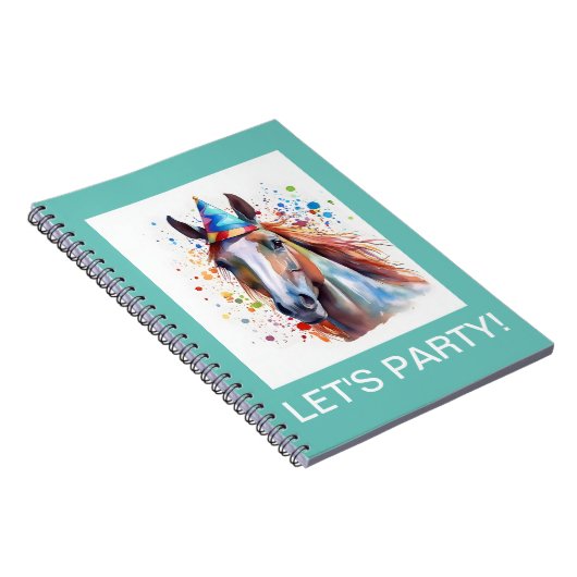Laten we Party paardenliefhebbers spiraal notitieb Notitieboek (Rechterzijde)
