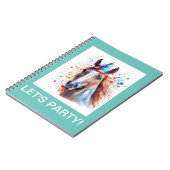 Laten we Party paardenliefhebbers spiraal notitieb Notitieboek (Linkerzijde)