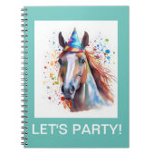 Laten we Party paardenliefhebbers spiraal notitieb Notitieboek (Voorkant)