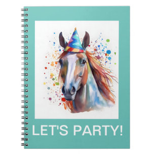 Laten we Party paardenliefhebbers spiraal notitieb Notitieboek
