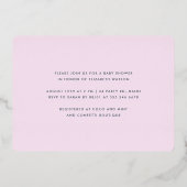 Laten we pasta roze Confetti Gold vieren Folie Uitnodiging (Achterkant)