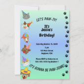 Laten we PAW-ty Kaart (Voorkant)