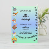 Laten we PAW-ty Kaart (Staand voorkant)