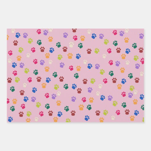 Laten we Paw-ty, Pawty als een prinses, gekleurde  Inpakpapier Vel (Voorkant 3)