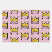 Laten we Paw-ty, Pawty als een prinses, gekleurde  Inpakpapier Vel (Voorkant 2)