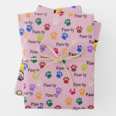 Laten we Paw-ty, Pawty als een prinses, gekleurde  Inpakpapier Vel (In situ)