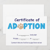 Laten we Paw-ty, Pet-goedkeuringscertificaat Kaart (Voorkant / Achterkant)