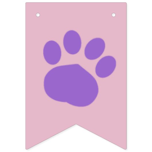 Laten we Paw-ty zijn! Custom Dog party Vlaggetjes (Tweede vlag)