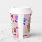 Laten we Paw-ty zijn! Hond verjaardagsfeestje bash Papieren Bekers (Links)