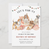 Laten we Paw-ty zijn | Verjaardagsfeestje voor pup Kaart (Voorkant)