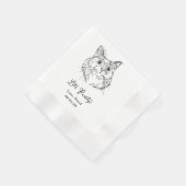 Laten we Pawty aangepaste kat getrokken cocktail b Servet (Hoek)