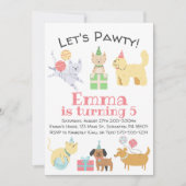 Laten we Pawty Birthday hebben Kaart (Voorkant)