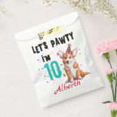 Laten we Pawty Boy of Girl Birthday Party Custom Bedankzakje (Gezegeld)
