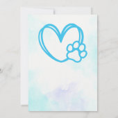 Laten we pawty bruin blauw schattig puppies verjaa kaart (Achterkant)