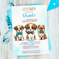 Laten we pawty bruin blauw schattig puppies verjaa