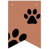 Laten we Pawty Bunting Banner - Bruin met zwarte p (Tweede vlag)