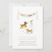 Laten we Pawty Dog thema verjaardag Kaart (Voorkant)