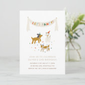 Laten we Pawty Dog thema verjaardag Kaart (Staand voorkant)