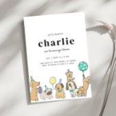 Laten we Pawty Dog verjaardagsuitnodiging Kaart