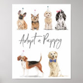 Laten we Pawty een puppy-teken adopteren Poster (Voorkant)