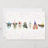 Laten we Pawty, feestdag Confetti Dogs Kaart (Achterkant)