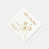 Laten we Pawty getekend grappig hond eenvoudige br Servet (Hoek)