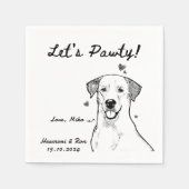 Laten we Pawty getekend grappig hond eenvoudige br Servet (Voorkant)