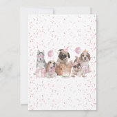 Laten we Pawty Girl Dog Verjaardag Kaart (Achterkant)