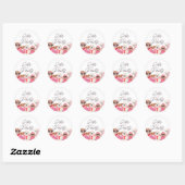 Laten we Pawty Girls Roze Puppy Verjaardag Ronde Sticker (Vel)