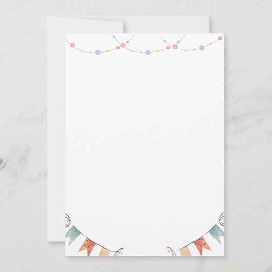 Laten we pawty honden verjaardagsfeestje kaart (Achterkant)