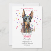 Laten we pawty, hond's verjaardagsfeestje kaart (Voorkant)