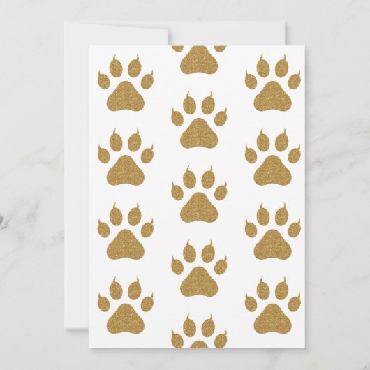 Laten we pawty, hond's verjaardagsfeestje kaart (Achterkant)