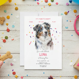 Laten we pawty, hond's verjaardagsfeestje kaart