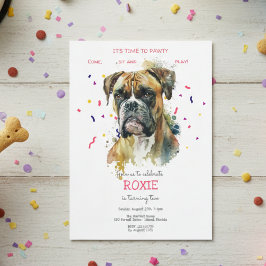 Laten we pawty, hond's verjaardagsfeestje kaart