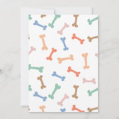 Laten we Pawty Husky verjaardagsfeestuitnodiging Kaart (Achterkant)